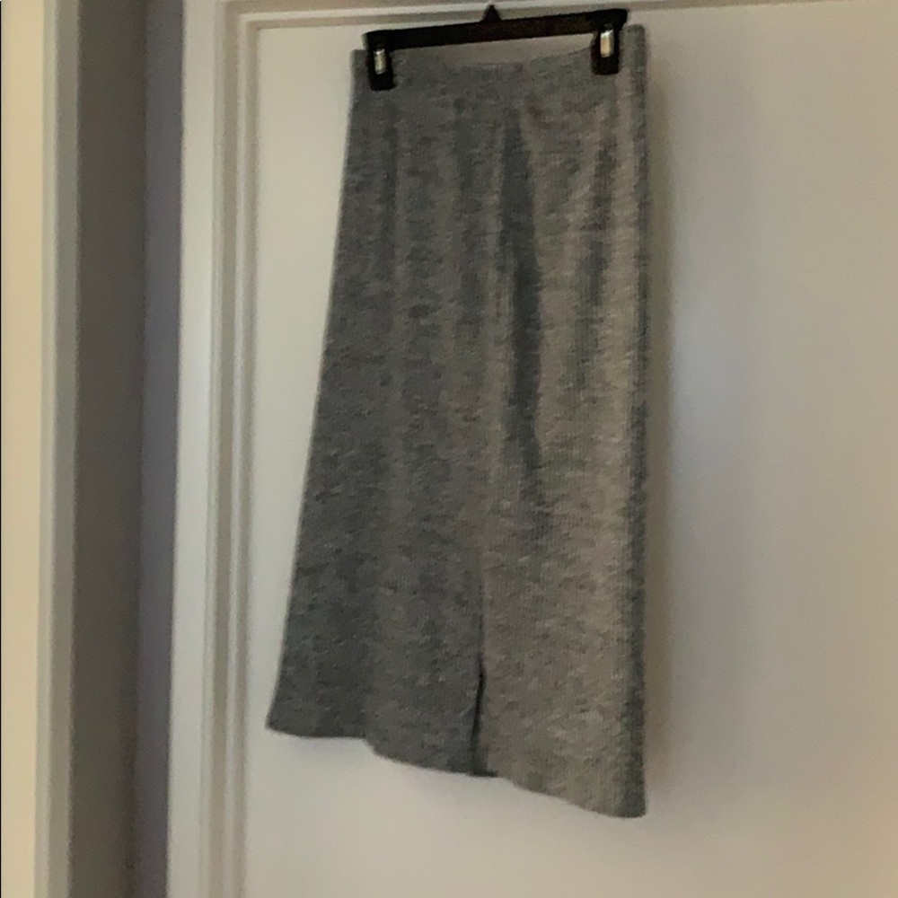 Long grey sweater skirt